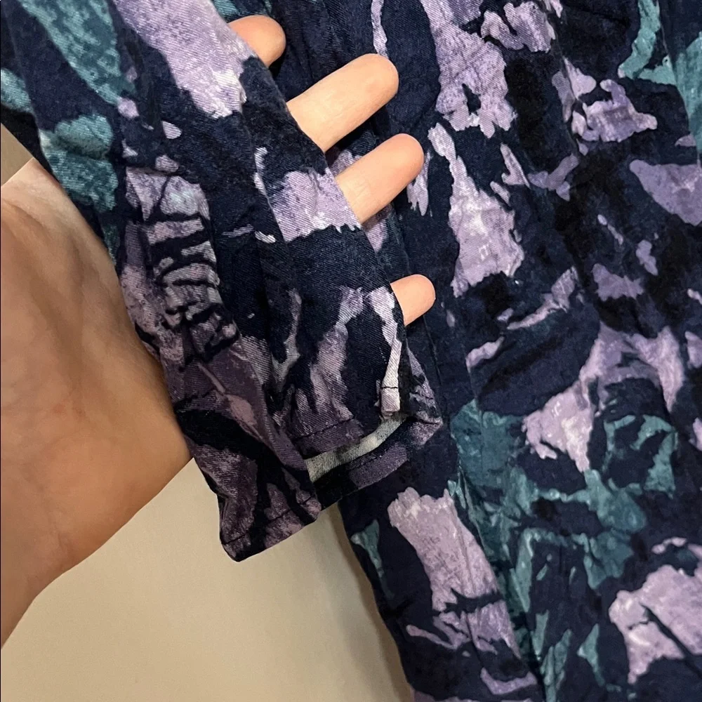 NIC+ZOE Navy Dress with Lavender & Teal Floral Print - Picture 5 of 5